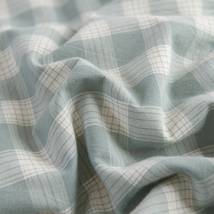 91家纺网 家纺一手货源 找家纺 久典家居 2022新款A类色织水洗棉大豆春秋被冬被被芯 清雅绿