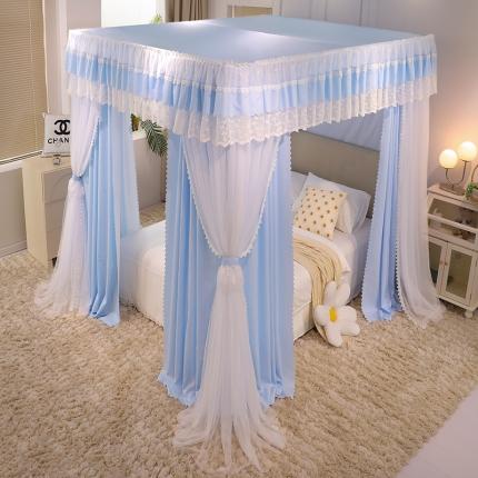 91家纺网 家纺一手货源 找家纺 （总）艾晶美 2022新款双杆双层奶油风床幔蚊帐
