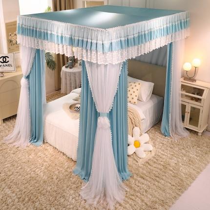 91家纺网 家纺一手货源 找家纺 （总）艾晶美 2022新款双杆双层奶油风床幔蚊帐