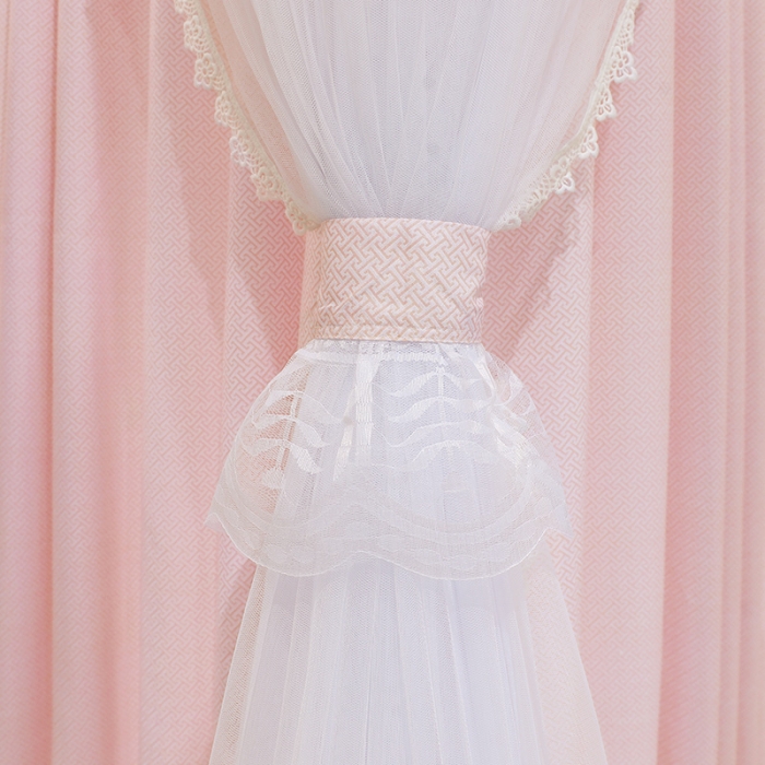 91家纺网 家纺一手货源 找家纺 艾晶美 2022新款双杆双层奶油风床幔蚊帐 珊瑚粉