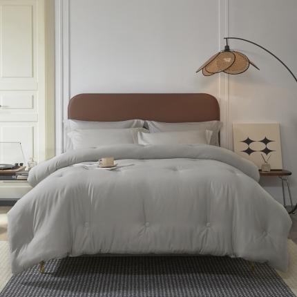 91家纺网 家纺一手货源 找家纺 云栖家居 2022A类80支棉天丝舒柔冬被 灰色