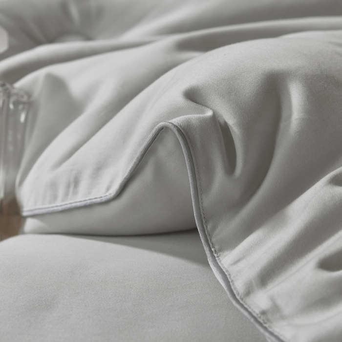 91家纺网 家纺一手货源 找家纺 云栖家居 2022A类80支棉天丝舒柔冬被 灰色