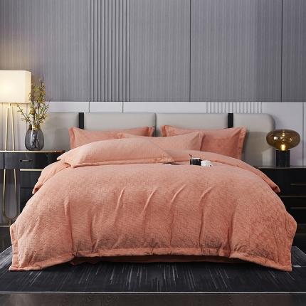 91家纺网 家纺一手货源 找家纺 （总）卡初 2022新款高克重牛奶绒浪花绒四件套