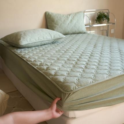 91家纺网 家纺一手货源 找家纺 总酒店酒店宾馆民宿布草套件纯棉A类纯色色织大豆纤维水洗棉夹棉单床笠