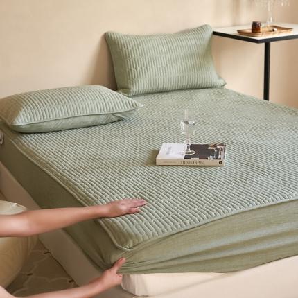 91家纺网 家纺一手货源 找家纺 总酒店酒店宾馆民宿布草套件纯棉A类纯色色织大豆纤维水洗棉夹棉单床笠