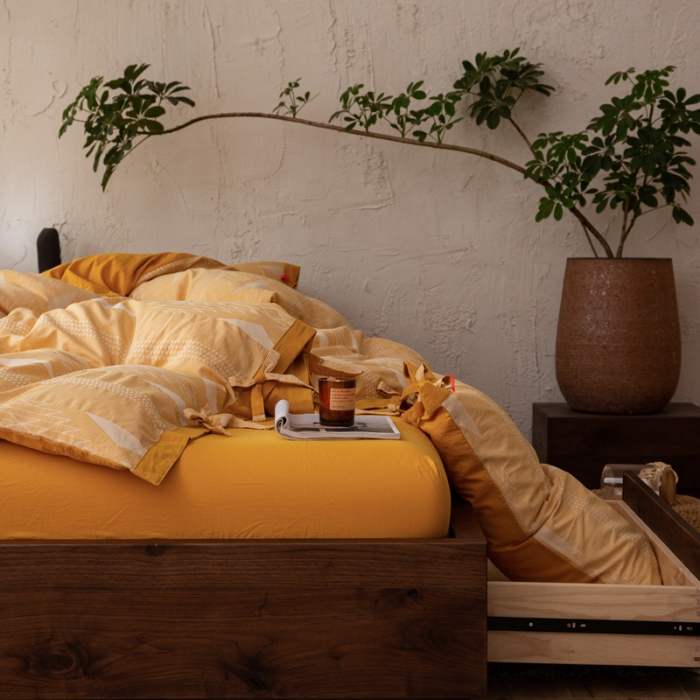 91家纺网 家纺一手货源 找家纺 安莱生活 绵刺子提花波西米亚风名族异域风四件套 波西米亚-黄