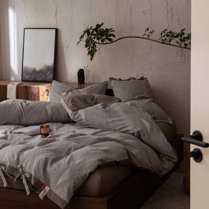 91家纺网 家纺一手货源 找家纺 安莱生活 绵刺子提花波西米亚风名族异域风四件套 波西米亚-灰