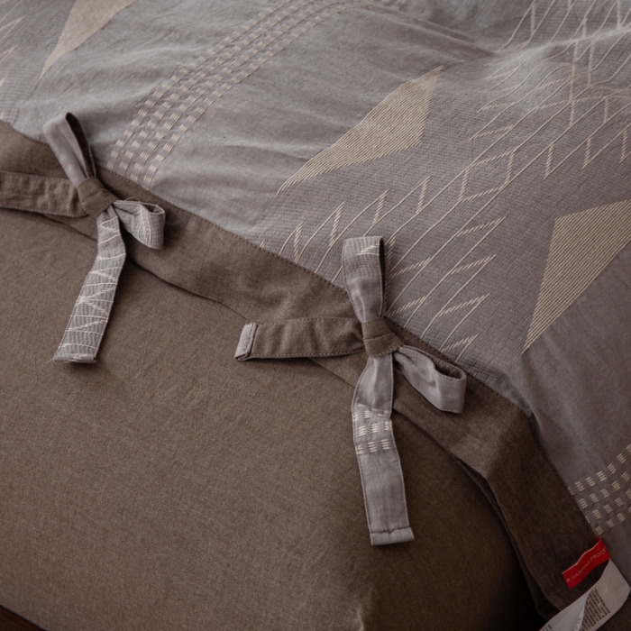 91家纺网 家纺一手货源 找家纺 安莱生活 绵刺子提花波西米亚风名族异域风四件套 波西米亚-灰