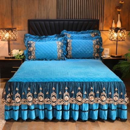 91家纺网 家纺一手货源 找家纺 （总）瑞宝 2025新款水晶绒单床裙-瑞丽系列