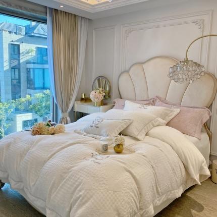 馨蕊家居 2022新款轻奢煦暖绒莫奈系列四件套-第 三组 莫奈-元气白桃