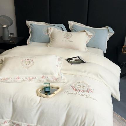 馨蕊家居 2022新款轻奢煦暖绒梦露系列四件套 梦露-贵族白