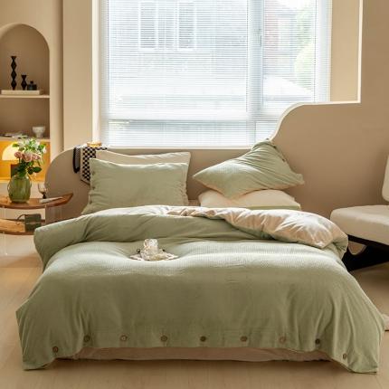 91家纺网 家纺一手货源 找家纺 （总）华超针织 2022新款剪花牛奶绒四件套-风格一