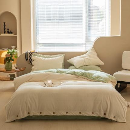 91家纺网 家纺一手货源 找家纺 （总）华超针织 2022新款剪花牛奶绒四件套-风格一