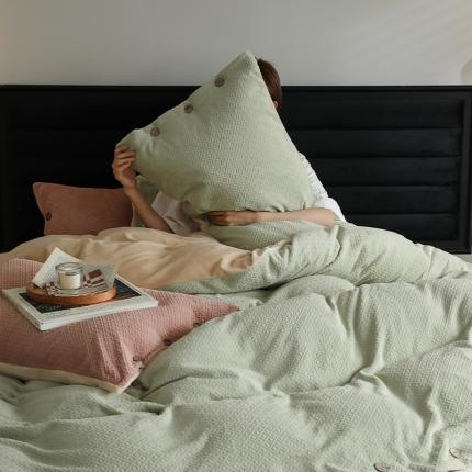 91家纺网 家纺一手货源 找家纺 华超针织 2022新款剪花牛奶绒四件套-风格二 茉香