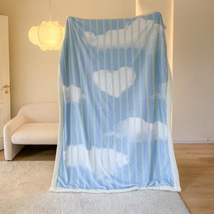 91家纺网 家纺一手货源 找家纺 （总）桃喜 2022新款数码印花牛奶绒羊羔绒毛毯