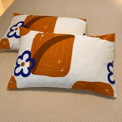 91家纺网 家纺一手货源 找家纺 （总）玉元坊 新款北欧风AB版简约全棉枕套/个48*74cm