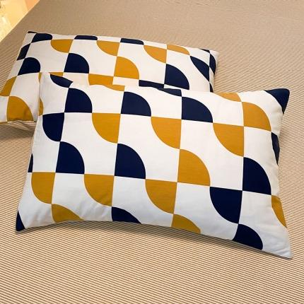 91家纺网 家纺一手货源 找家纺 （总）玉元坊 新款北欧风AB版简约全棉枕套/个48*74cm