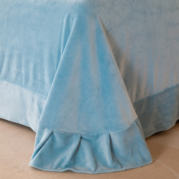 91家纺网 家纺一手货源 找家纺 宅家居 2023新款蒂娜系列加厚牛奶绒刺绣四件套 蒂娜-蓝色