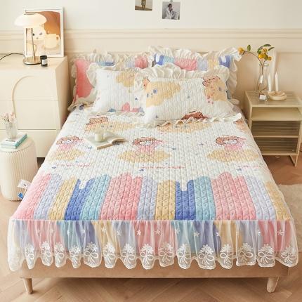 91家纺网 家纺一手货源 找家纺 （总）宜凡2022新款牛奶绒A类印花床笠三件套