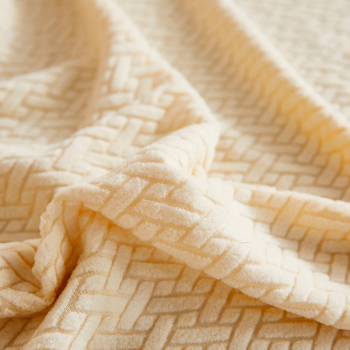 91家纺网 家纺一手货源 找家纺 （总）共鸣 2022新款摇粒绒提花交织纹系列沙发套