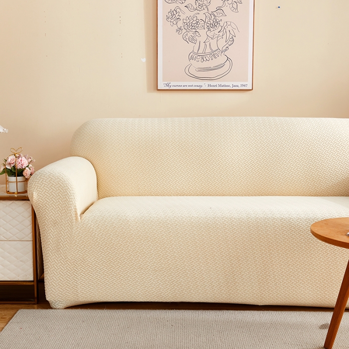 91家纺网 家纺一手货源 找家纺 （总）共鸣 2022新款摇粒绒提花交织纹系列沙发套