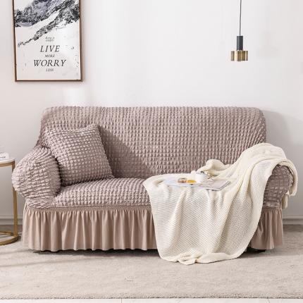 91家纺网 家纺一手货源 找家纺 （总）共鸣 2022新款泡泡纱系列裙摆款双人沙发套