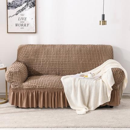 91家纺网 家纺一手货源 找家纺 （总）共鸣 2022新款泡泡纱系列裙摆款双人沙发套