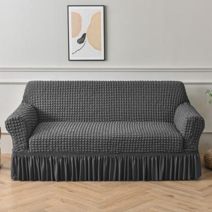 91家纺网 家纺一手货源 找家纺 （总）共鸣 2022新款泡泡纱系列裙摆款双人沙发套