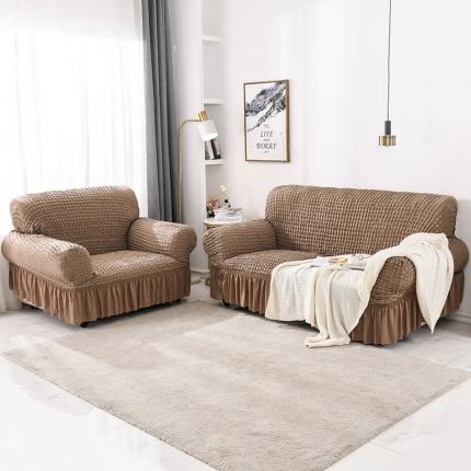 91家纺网 家纺一手货源 找家纺 （总）共鸣 2022新款泡泡纱系列裙摆款组合沙发套