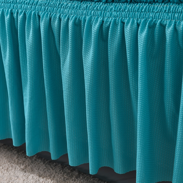 91家纺网 家纺一手货源 找家纺 （总）共鸣 2022新款泡泡纱系列裙摆款组合沙发套