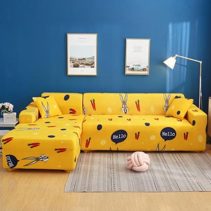 91家纺网 家纺一手货源 找家纺 （总）共鸣 2022新款牛奶丝印花系列组合沙发套