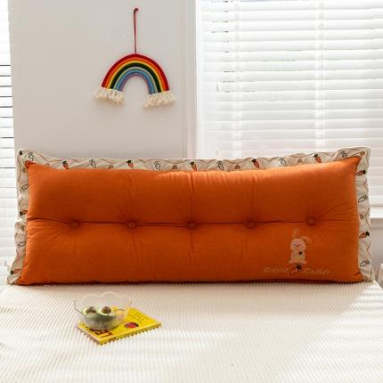 91家纺网 家纺一手货源 找家纺 （总）一兰秋冬新款锦芙绒绣花床靠垫可拆洗榻榻米靠背抱枕诺米兔