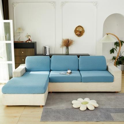 91家纺网 家纺一手货源 找家纺 （总）共鸣 2022新款摇粒绒提花交织纹系列沙发坐垫套