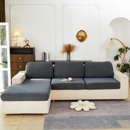 91家纺网 家纺一手货源 找家纺 （总）共鸣 2022新款摇粒绒提花交织纹系列沙发坐垫套