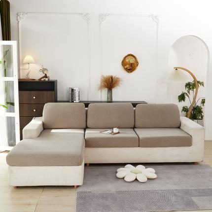 91家纺网 家纺一手货源 找家纺 （总）共鸣 2022新款摇粒绒提花交织纹系列沙发坐垫套