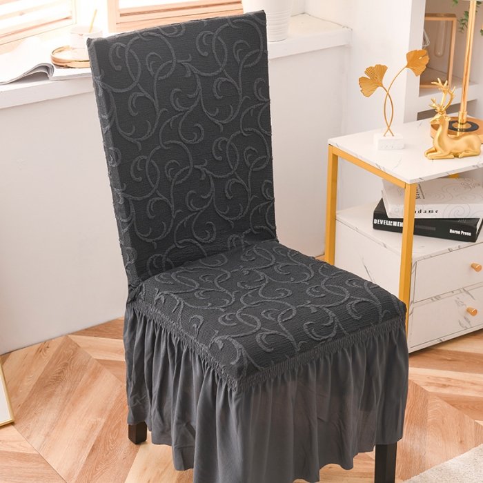 91家纺网 家纺一手货源 找家纺 （总）共鸣 2022新款高奢浮雕提花系列椅套-裙摆款