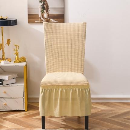 91家纺网 家纺一手货源 找家纺 （总）共鸣 2022新款华夫格防水系列椅套-裙摆款