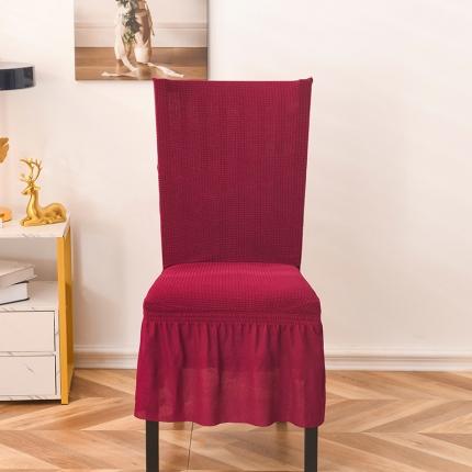 91家纺网 家纺一手货源 找家纺 （总）共鸣 2022新款华夫格防水系列椅套-裙摆款