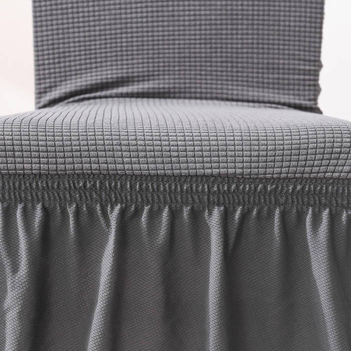 91家纺网 家纺一手货源 找家纺 （总）共鸣 2022新款华夫格防水系列椅套-裙摆款