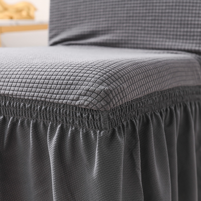 91家纺网 家纺一手货源 找家纺 （总）共鸣 2022新款华夫格防水系列椅套-裙摆款