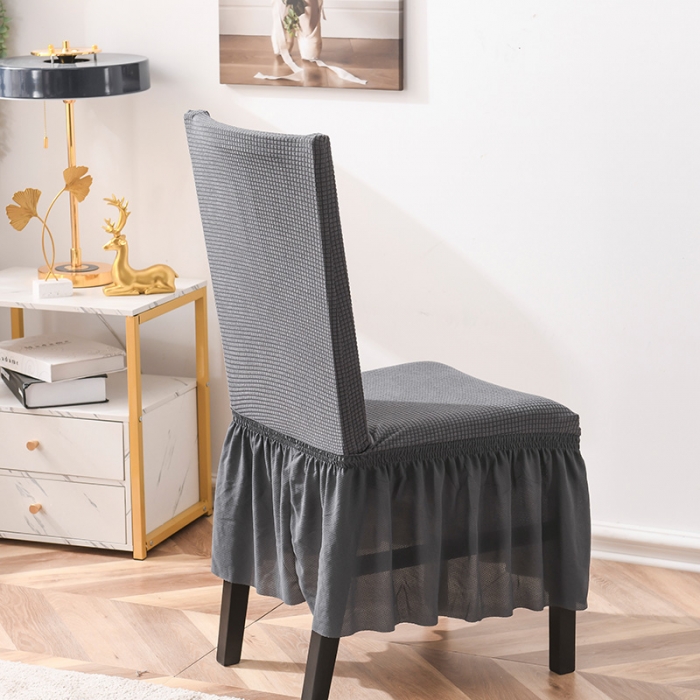 91家纺网 家纺一手货源 找家纺 （总）共鸣 2022新款华夫格防水系列椅套-裙摆款