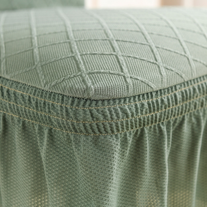 91家纺网 家纺一手货源 找家纺 （总）共鸣 2022新款金针提花系列椅套-裙摆款