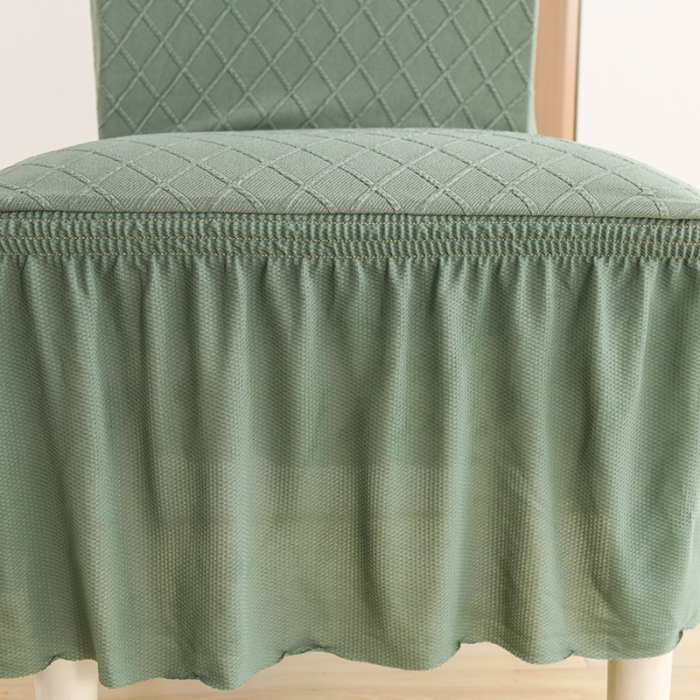 91家纺网 家纺一手货源 找家纺 （总）共鸣 2022新款金针提花系列椅套-裙摆款