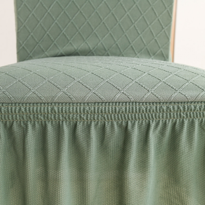 91家纺网 家纺一手货源 找家纺 （总）共鸣 2022新款金针提花系列椅套-裙摆款