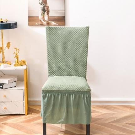 91家纺网 家纺一手货源 找家纺 （总）共鸣 2022新款莫代尔提花系列椅套-裙摆款