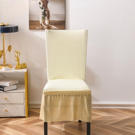 91家纺网 家纺一手货源 找家纺 （总）共鸣 2022新款莫代尔提花系列椅套-裙摆款