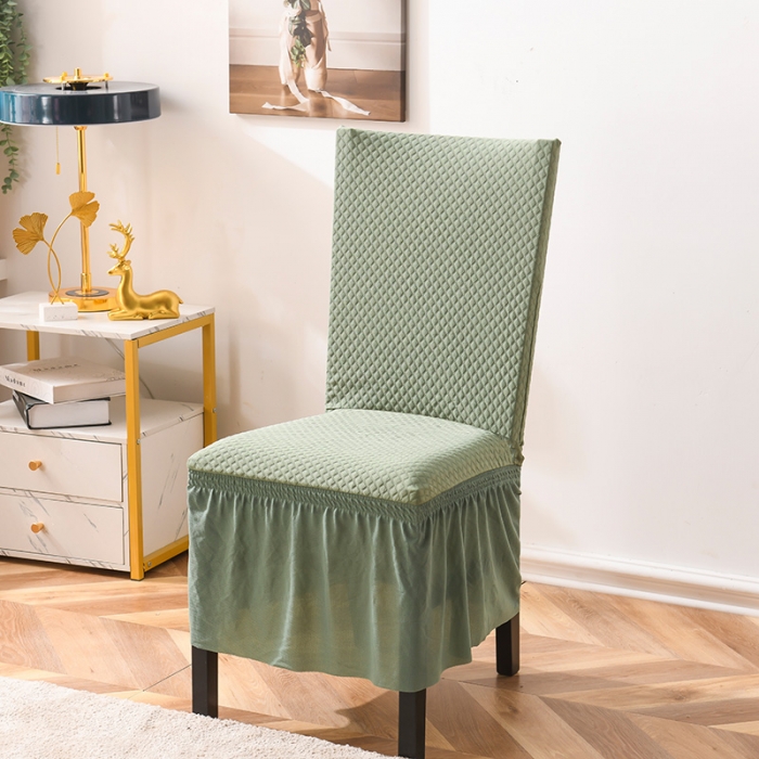 91家纺网 家纺一手货源 找家纺 （总）共鸣 2022新款莫代尔提花系列椅套-裙摆款