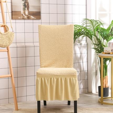 91家纺网 家纺一手货源 找家纺 （总）共鸣 2022新款臻品提花系列椅套-裙摆款