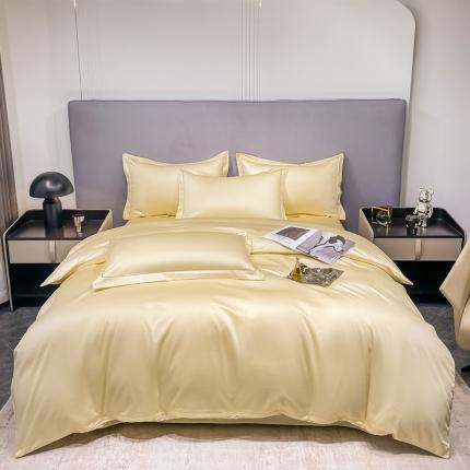 91家纺网 家纺一手货源 找家纺 品乐 2023新款100支长绒棉被套 象牙黄