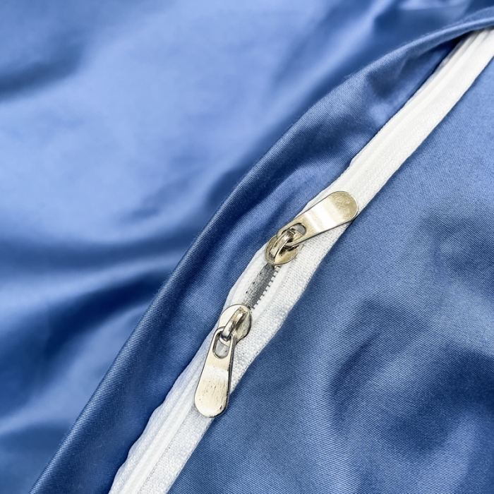 91家纺网 家纺一手货源 找家纺 品乐 2023新款100支长绒棉被套 宾利蓝